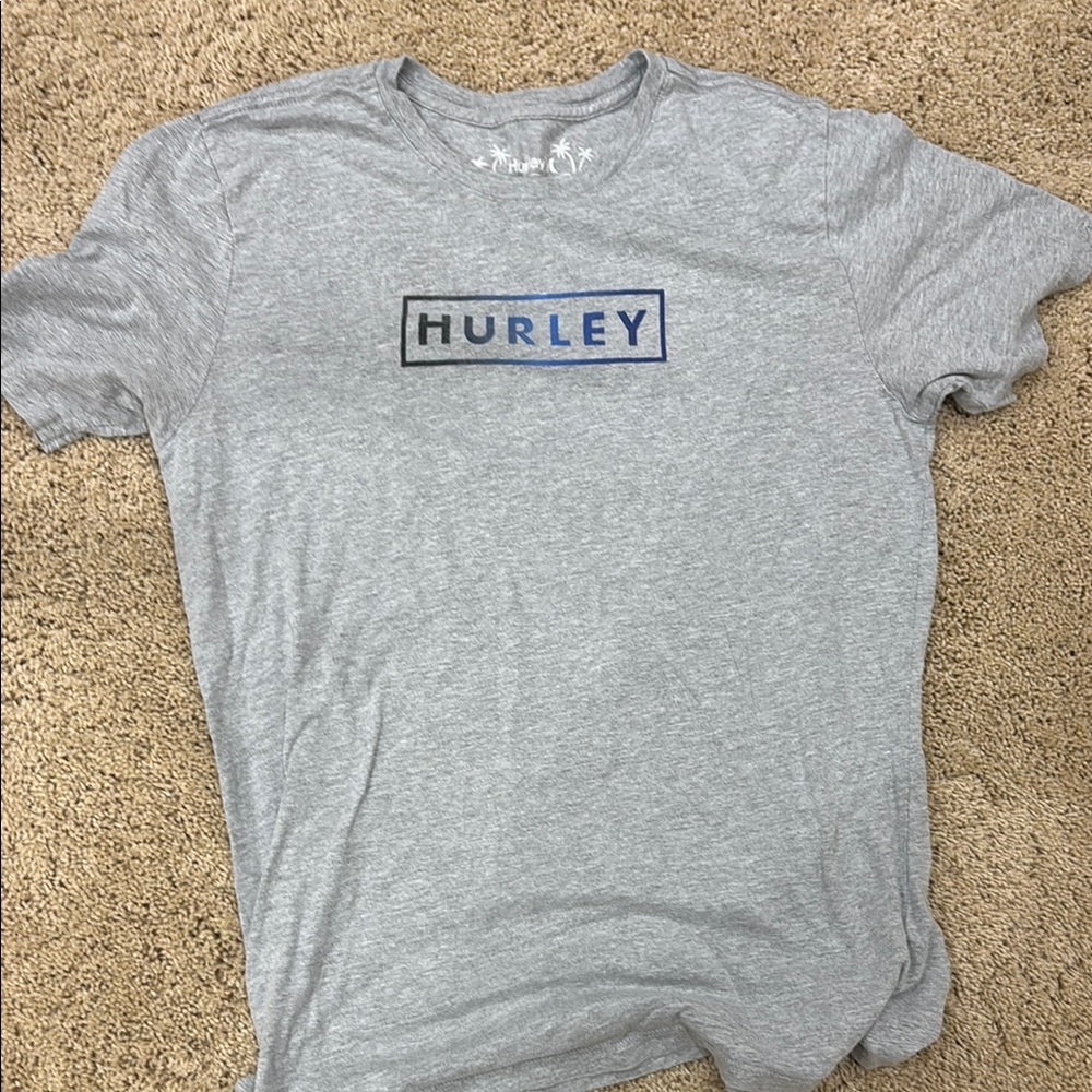 Hurley Gray Short Sleeve Tees Casual Comfort